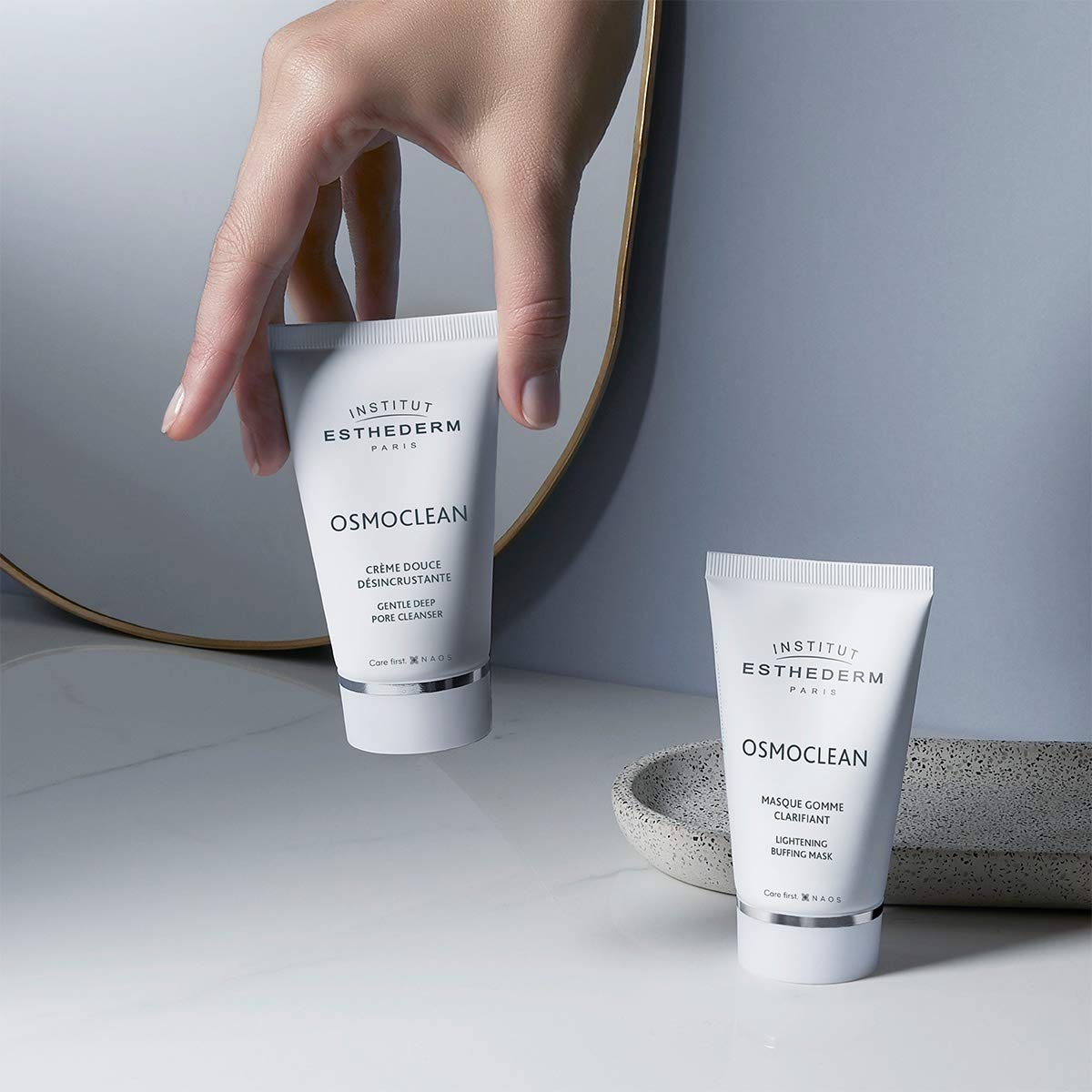 Esthederm - Osmoclean Lightening Buffing Mask - Face, Neck and Décolleté - Rich Cream Mask - All Skin Types