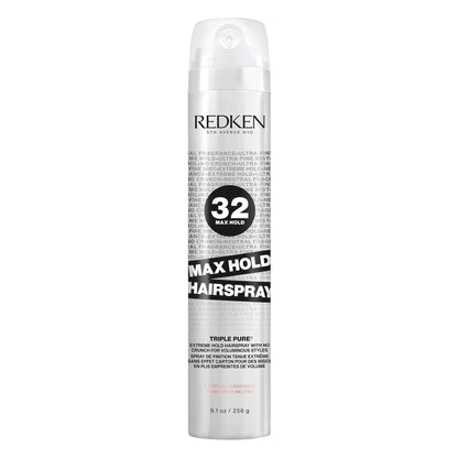 Redken Triple Pure 32 Extreme High Hold Hairspray For All Hair Types, Anti Frizz and Neutral Fragrance