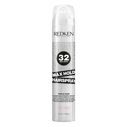 Redken Triple Pure 32 Extreme High Hold Hairspray For All Hair Types, Anti Frizz and Neutral Fragrance