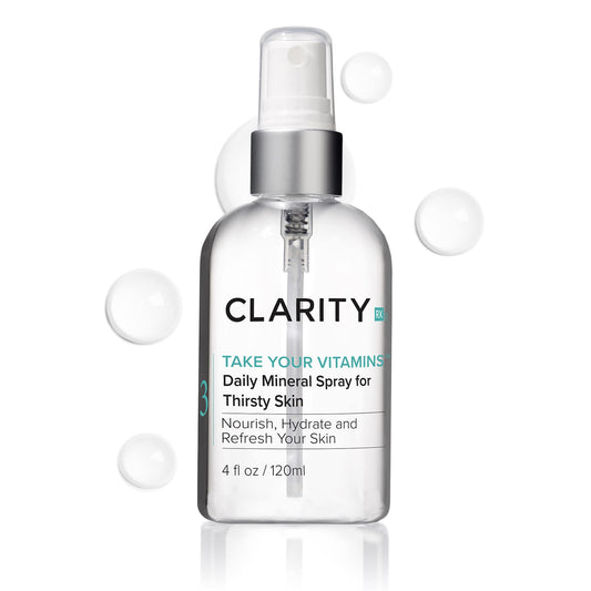 ClarityRx Take Your Vitamins Daily Mineral Spray for Dry Skin, Natural Plant-Based Moisturizing Face & Body Mist for All Skin Types