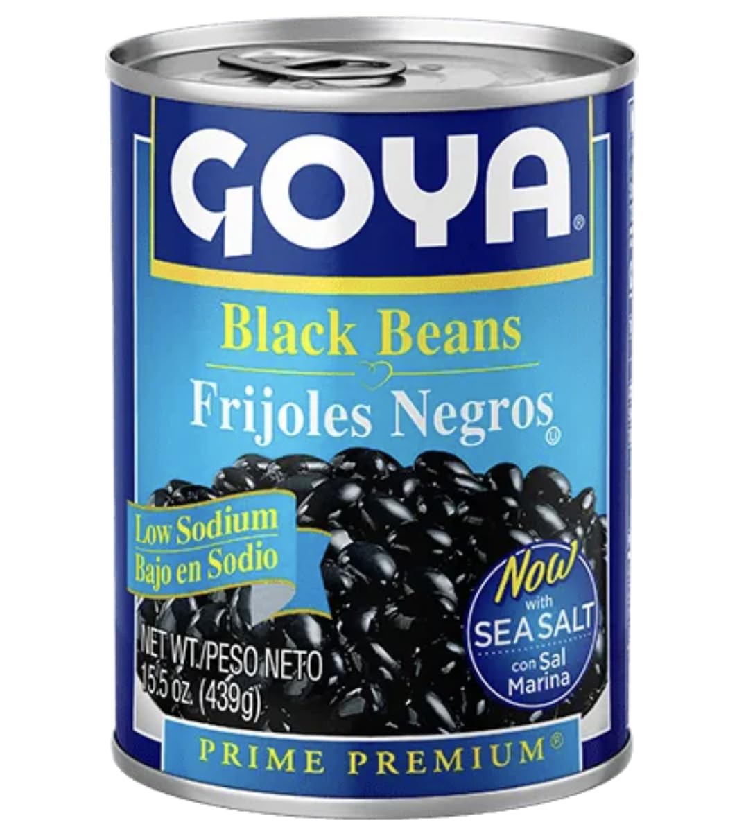 Goya Black Beans Low Sodium, 15.5 oz, 2-Pack