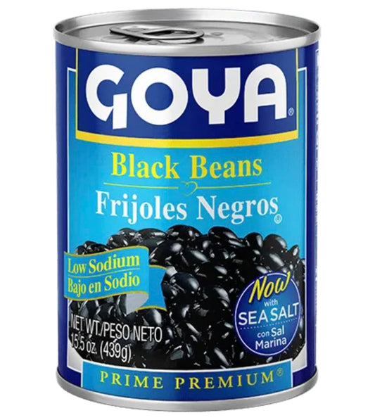 Goya Black Beans Low Sodium, 15.5 oz, 2-Pack