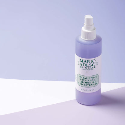 Mario Badescu Facial Spray with Aloe, Chamomile and Lavender for All Skin Types | Face Mist that Hydrates and Restores Balance & Brightness