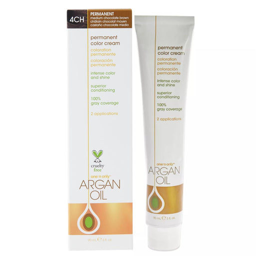 One n Only Argan Oil Permanent Color Cream - 5NN Rich Natural Light Brown Hair Color Unisex 3 oz