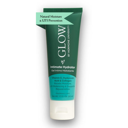 Glow Vaginal Moisturizer, Hormone-Free Intimate Hydrator, Vulva Gel with Collagen, Aloe Vera & Hyaluronic Acid, Helps Relieve Dryness, Itching & Burning - OBGYN Co-Developed UTI Protector