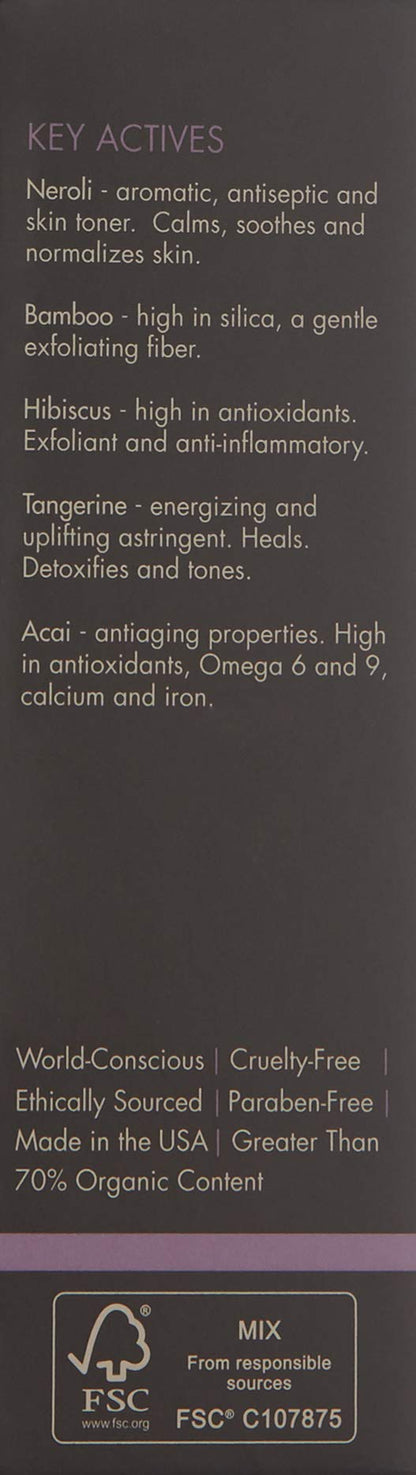 Organic Male OM4 Resurface: Citrus Bamboo Resurfacing Scrub - Mens Gentle Exfoliator Renews Hydrates Skin