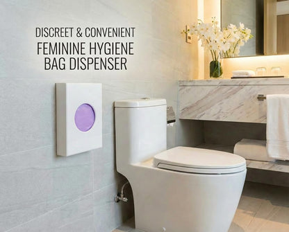 Universal Feminine Disposal Bags for Menstrual Care Products- 10 Pack- Purple- 30ct Refill Box- for Disposal of Tampons, Pads, Hygiene Products