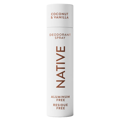 Native Deodorant & Body Spray, Coconut & Vanilla, 72-Hour Odor Protection for Underarms & Body, Aluminum Free, Dries Instantly, 3.5 oz