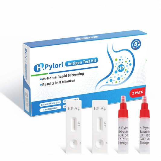 H Pylori Test Kit - 2 Pack Stool Antigen Self-Test for Home Use, 99% Accurate Helicobacter Pylori Test, Fast 8–20 Min Results, Easy to Use & Read H. Pylori Testing Kit