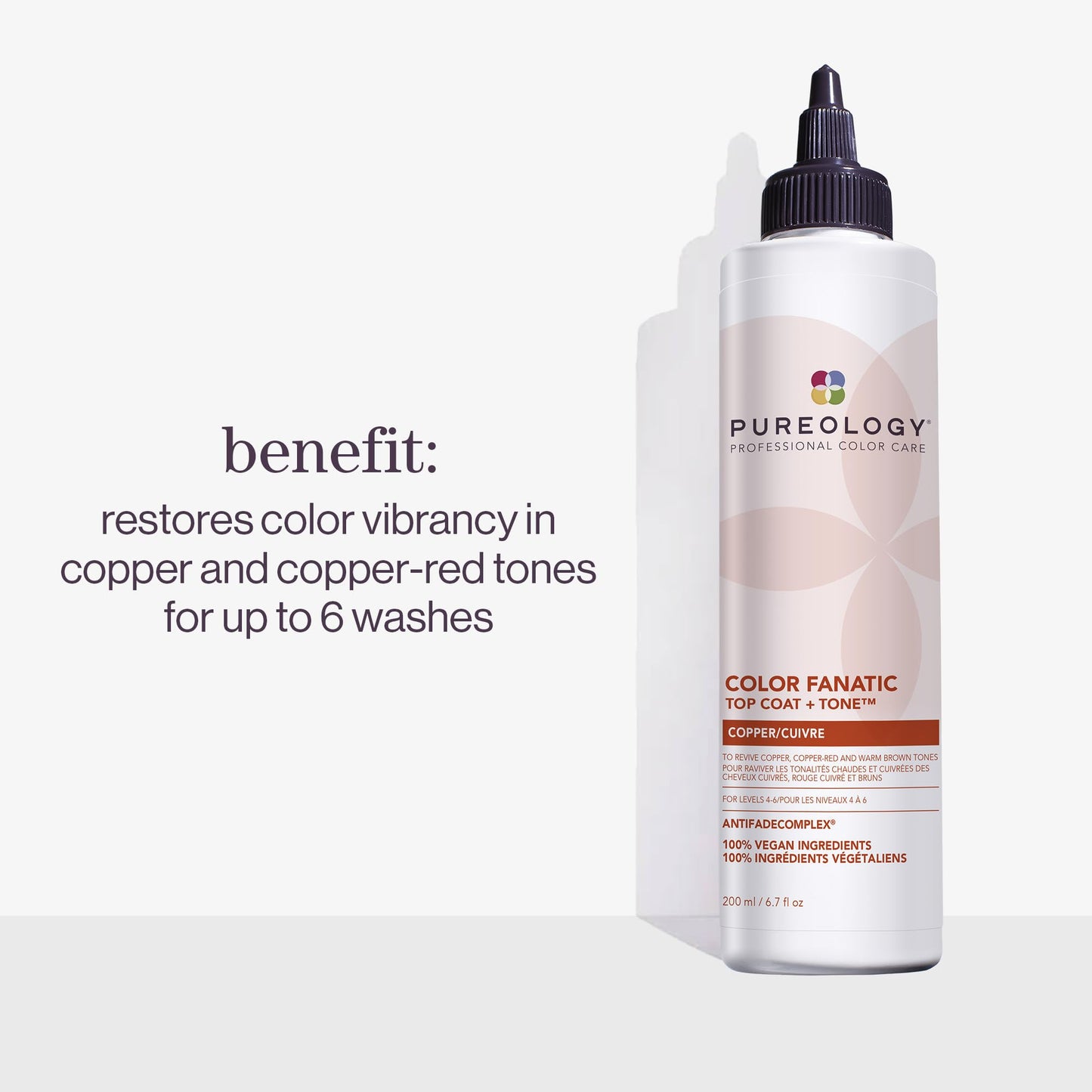 Pureology Color Fanatic Top Coat + Tone - Maintains Hair Color Treatment, Smooths, Restores Vibrancy and Adds Shine