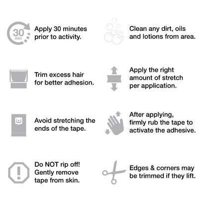 StrengthTape Kinesiology Tape - 5M Precut K Tape Roll - Premium Athletic Tape - Support and Prevent Injuries - Multiple Colors Available