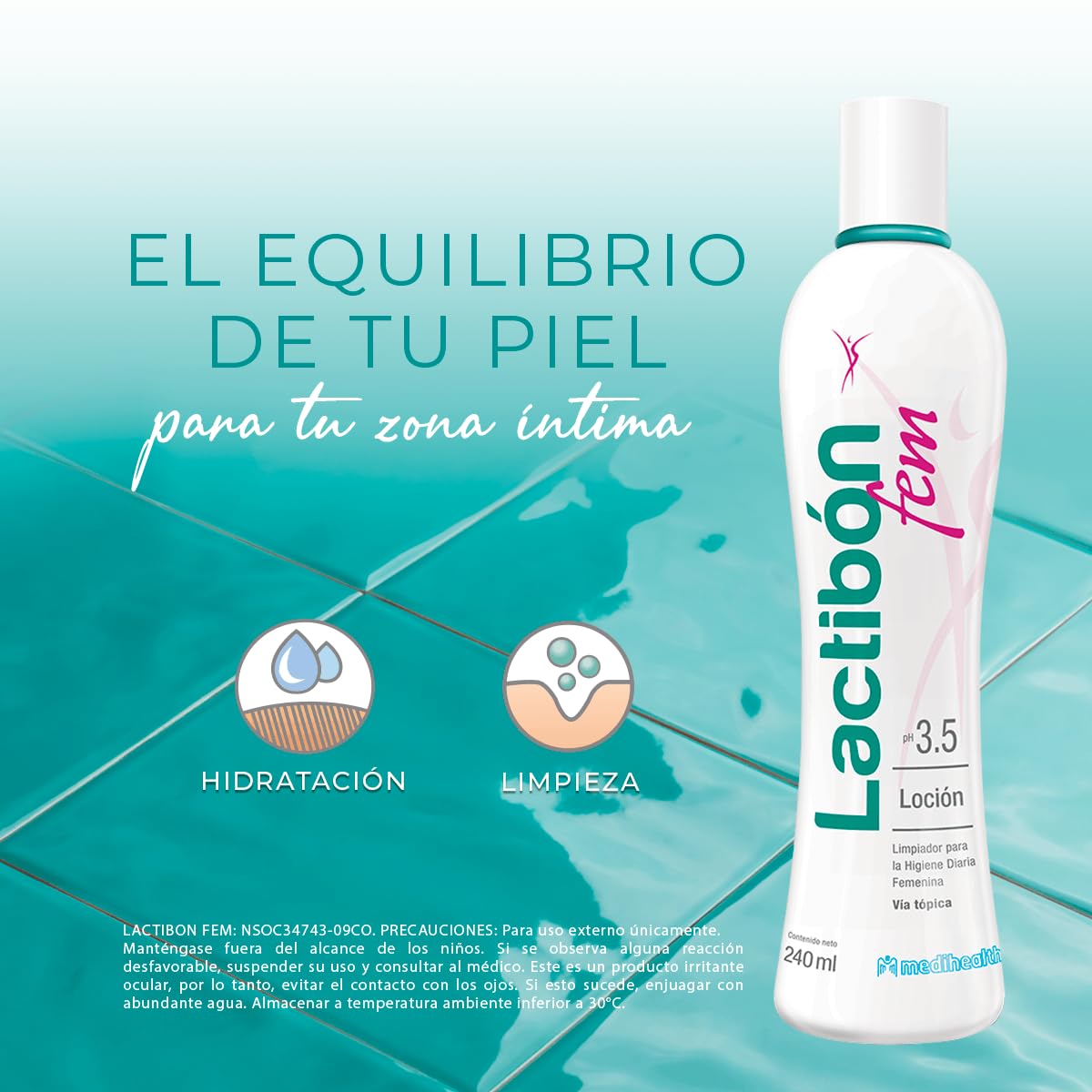Feminine Intimate Hygiene Gel with Lactic Acid, Allantoin, and D-Panthenol – 240 ml