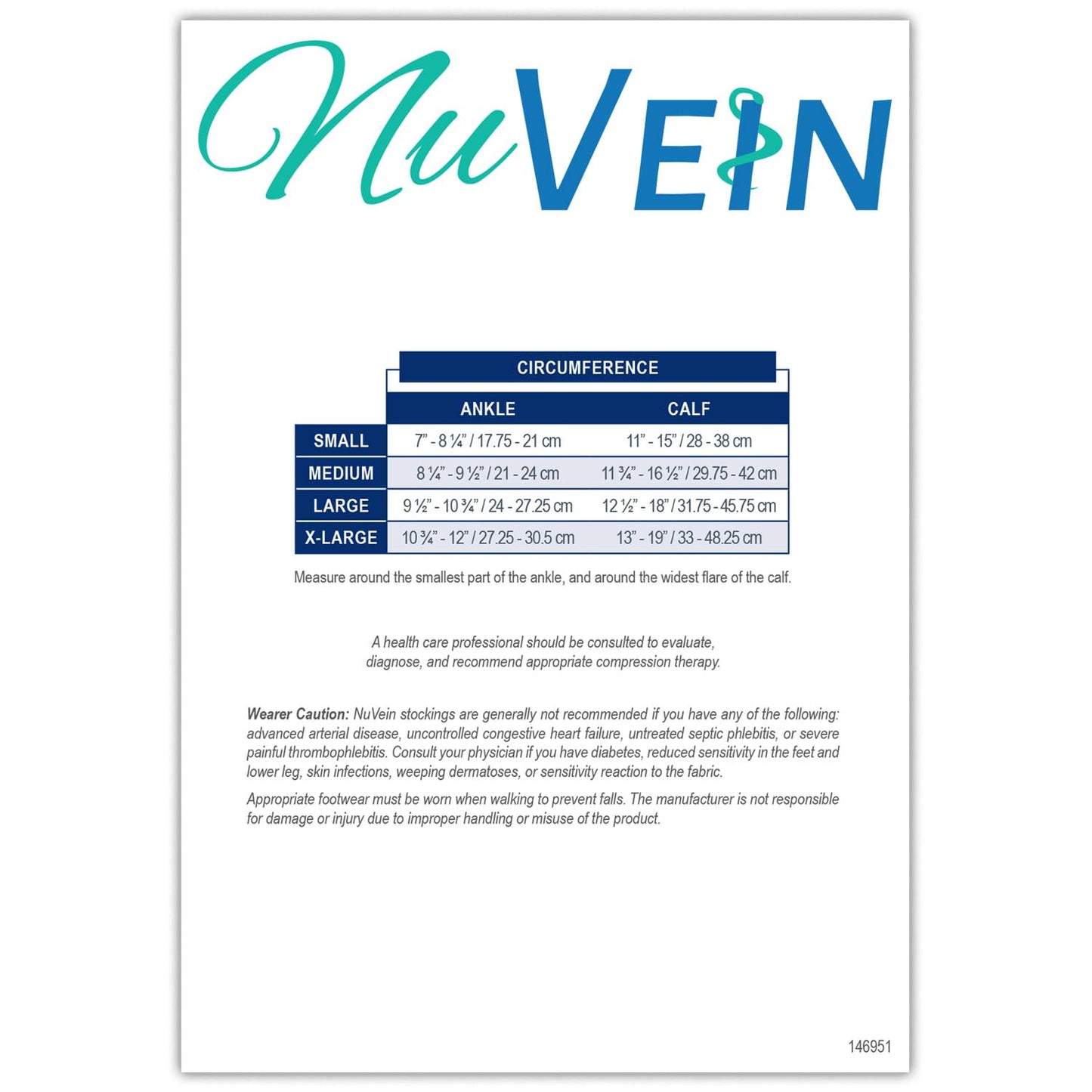 NuVein Sheer Compression Stockings, 30-40 mmHg Support, Knee Length, Closed Toe, 20 Denier, Black, X-Large