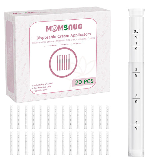 Disposable Vaginal Cream Applicators for Women, Vaginal Gel Applicator with Dosage Markings, Hygienic Threaded Injector Fits Premarin, Estrace, Preseed and Most OTC Gels, and Lubricants (20 Pack)