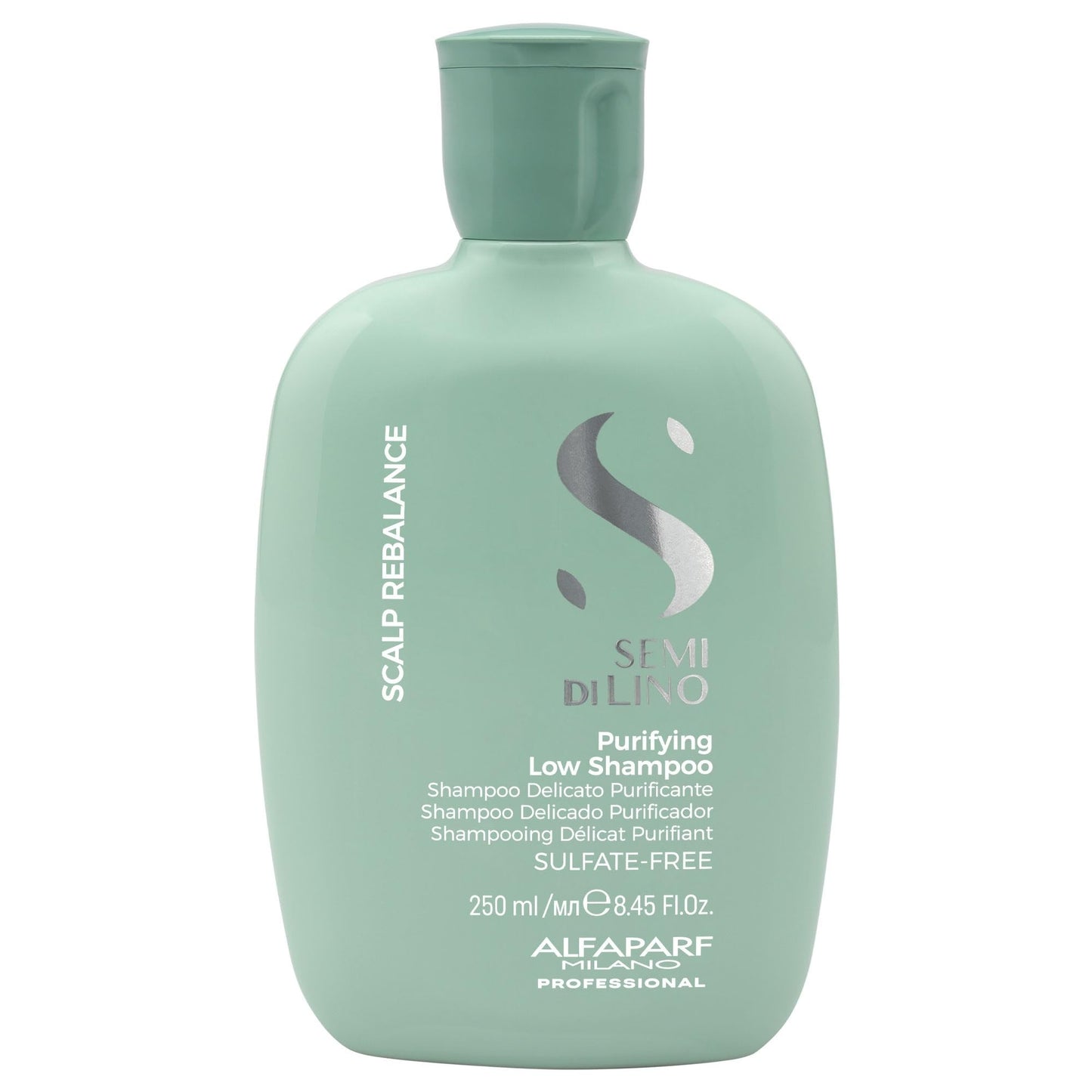 Alfaparf Milano Semi Di Lino Scalp Rebalance Shampoo for Dry Scalp - Sulfate Free Shampoo - For Excessive Oiliness and Flakes - Professional Salon Quality