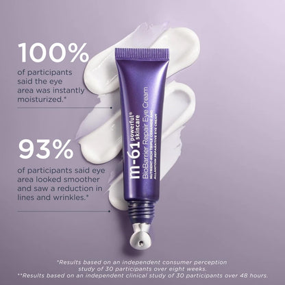 m-61 BioBarrier Repair Eye Cream | 1.5% Allantoin, Triple Ceramide Complex Supports Delicate Eye Area Skin Barrier, 48-Hour Hydration. For Normal to Sensitive Skin - 0.5 Fl Oz