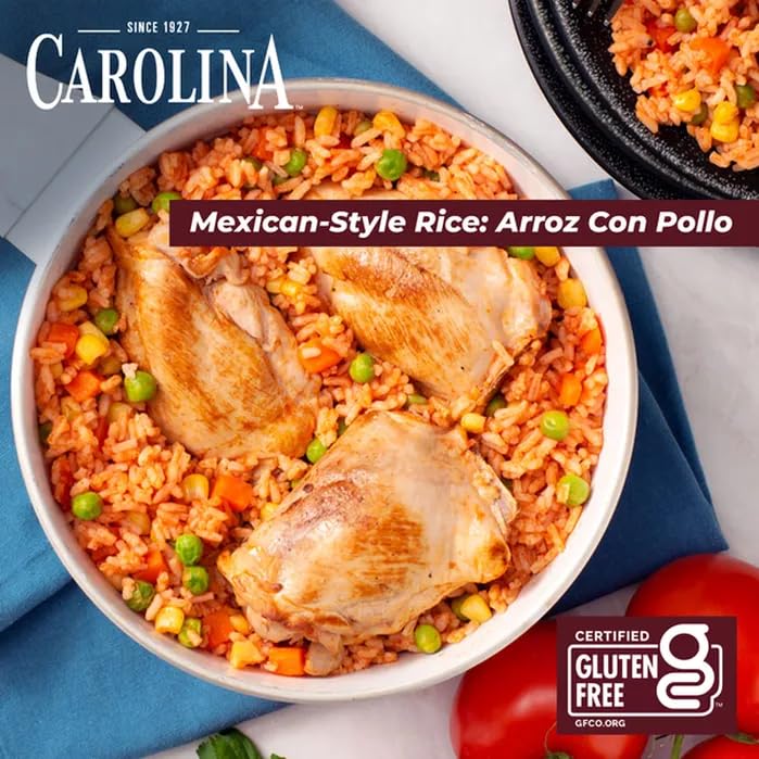 Carolina Enriched Rice Extra Long Grain Gluten Free 16 Oz. Pack Of 3.