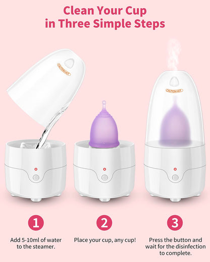 Reusable Menstrual Cup (Small & Large Size) Set of 2, Soft Silicone, Low or High Cervix, Safe Period Cup, Heavy & Light Flow, Feminine Hygiene, Tampons, Pads & Disc Alternative
