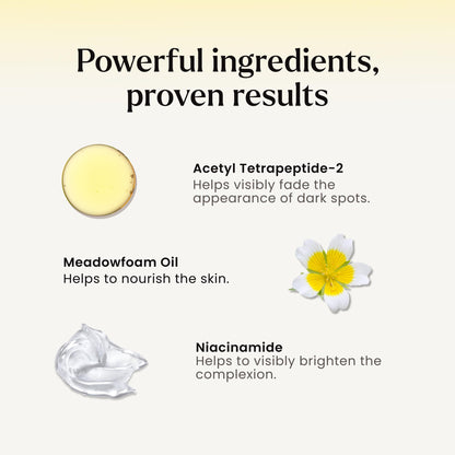 MAËLYS B-GLOWY Brightening Body Serum for Dark Spots - Supports Even Looking Skin - Peptide Formula with Niacinamide & Meadowfoam Oil (3.4 Fl Oz)