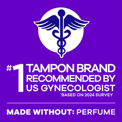 Tampax Radiant Tampons for Women Multipack, with LeakGuard Braid, Regular/Super Absorbency, Unscented, 84 Count (3 Packs of 28)