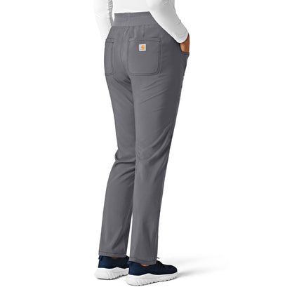 Carhartt Cross-Flex Scrubs for Women, Slim Leg Scrub Pants Pewter