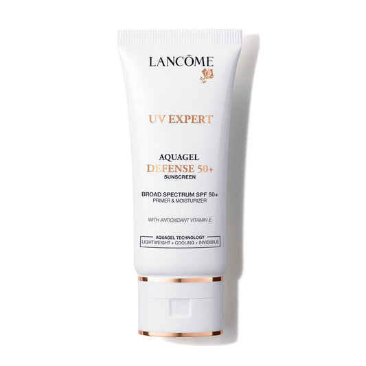 Lancôme UV Expert Defense SPF 50+ Primer & Moisturizer | 3-in-1 Facial Sunscreen with Broad Spectrum Protection | Lightweight, Hydrating, Non-Greasy Aquagel Texture
