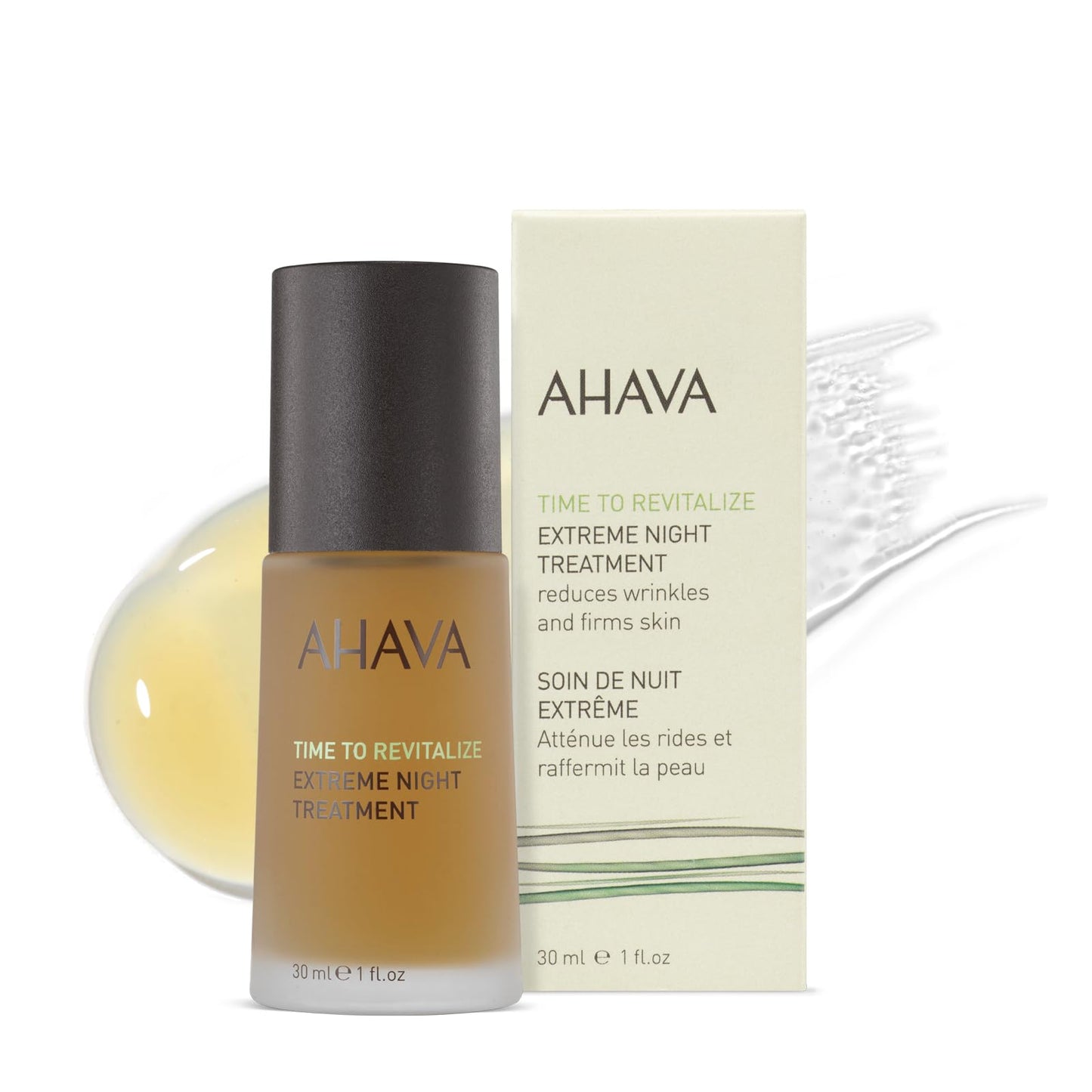 AHAVA Extreme Night Treatment - Exclusive Moisturizer, Neck & Chest Cream, Smoothes Skin & Reduces Wrinkles, Enriched with Patented Extreme Complex, Dead Sea Osmoter, Peptides & Resveratrol 1 Fl.Oz