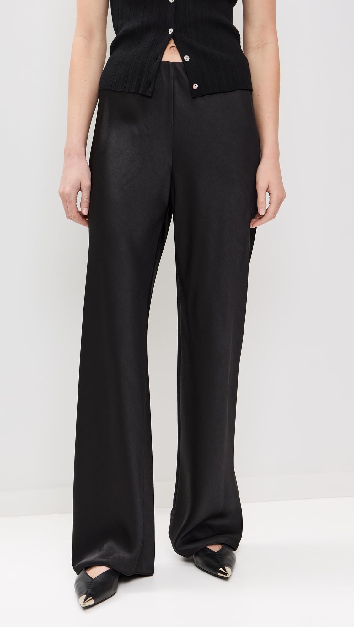 Vince Womens Fluid BIAS Pant, Black, X-Small