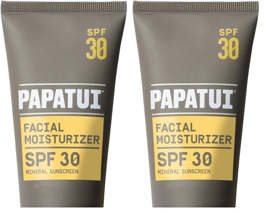 PAPATUI by Dwayne Johnson Hydrating Men's Face Moisturizer with SPF 30 | Unscented | Broad Spectrum Sun Protection | Lightweight Hydration | 2.5 fl oz (Pack of 2)