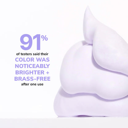 COLOR WOW Color Control Purple Toning + Styling Foam – Instantly rids Blonde & Gray hair of brassy, yellow tones, Alcohol free, crunch free styling