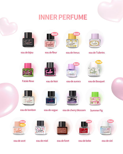 Foellie Inner Perfume, Feminine Wash 2-Pack Set (Fatale Rose & Bijou)