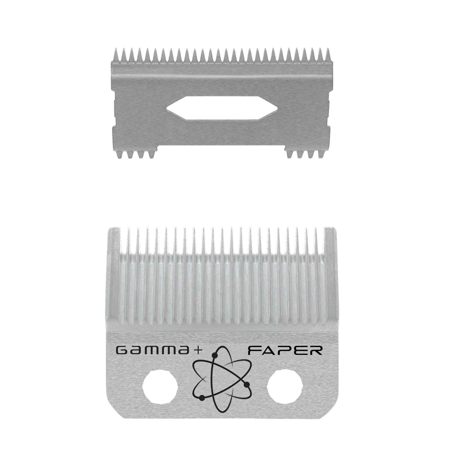 GAMMA+ Hair Clipper Fixed Moving Blade Replacement Black Diamond Carbon DLC and Gold Titanium