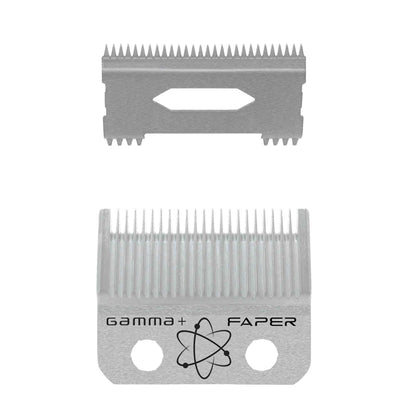 GAMMA+ Hair Clipper Fixed Moving Blade Replacement Black Diamond Carbon DLC and Gold Titanium