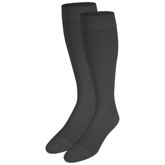 NuVein Medical Compression Stockings, 20-30 mmHg Support for Women & Men, Microfiber Knee Length, Closed Toe, Black, Small