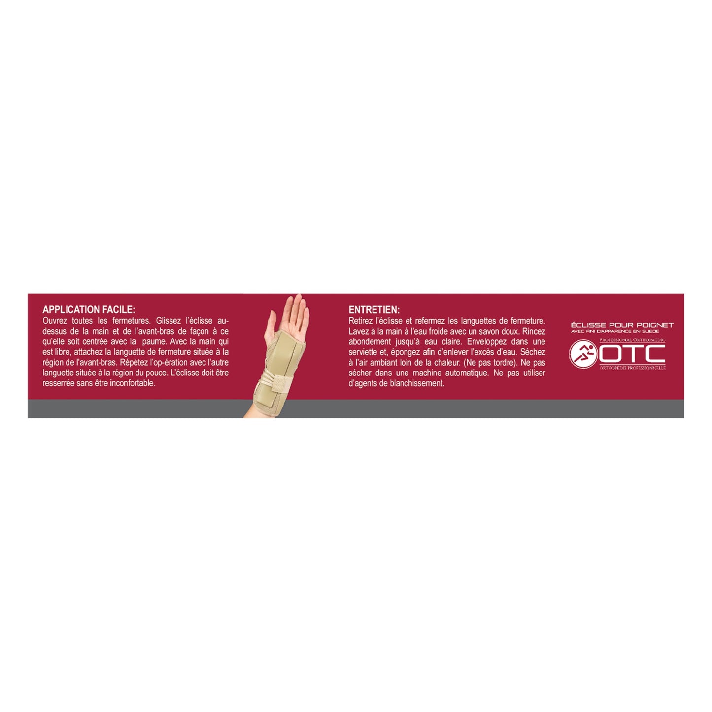 OTC Wrist Brace, Soft-Fit Lace Closure Hand Wrist Splint, Postoperative Care, Medium (Left Hand)