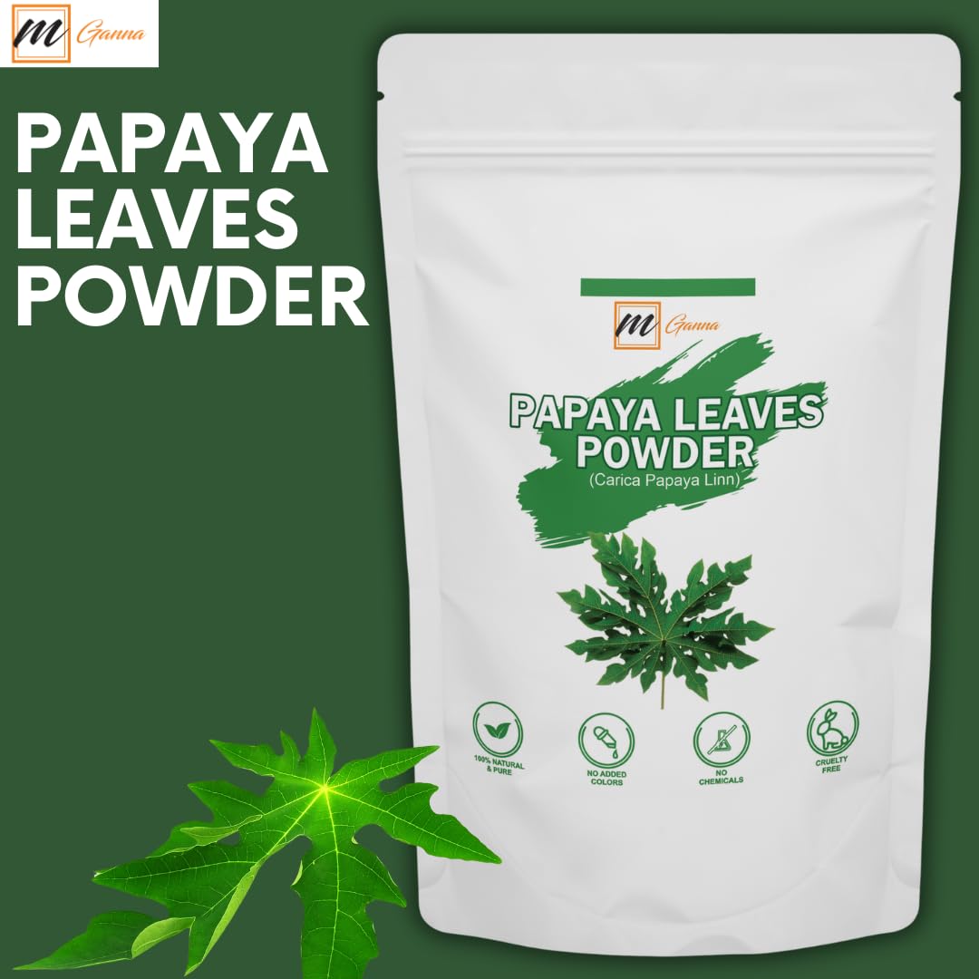 100% Natural Papaya Leaves/Carica Papaya Linn Powder for Hair and Skin Care 0.5 LBS / 227 GMS