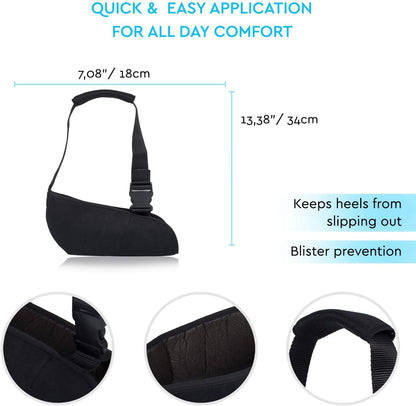 Soles Pediatric Arm Sling with Padded Shoulder Strap, Black, Small