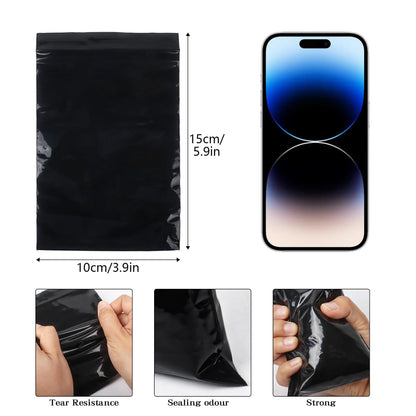 Klmnop 200 Pcs Sanitary Napkin Disposal Bags, Opaque and Sealable Feminine Hygiene Disposal Bags, Personal Disposal Bags for Tampons, Sanitary Pads, Sanitary Napkins(Black)