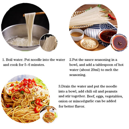 JTEDZI 2Pack Sichuan Dandan Noodles Dry, Chinese Style Dan Dan Noodles with Spicy Sauce, Non-Fried Szechuan Style Dan Dan Noodle Asian Healthy Noodles, 担担面 (Pack of 2)