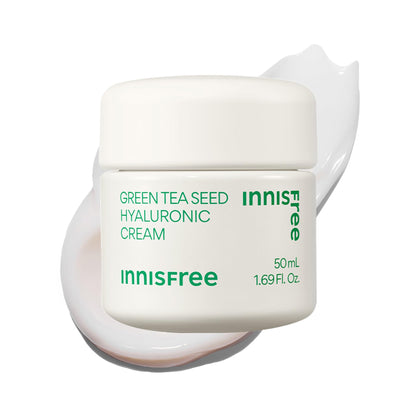 innisfree Green Tea Seed Hyaluronic Acid Cream with Skin Barrier Boosting Complex & Ceramide, Hydrating Korean Face Moisturizer Available in Sets & Jumbo