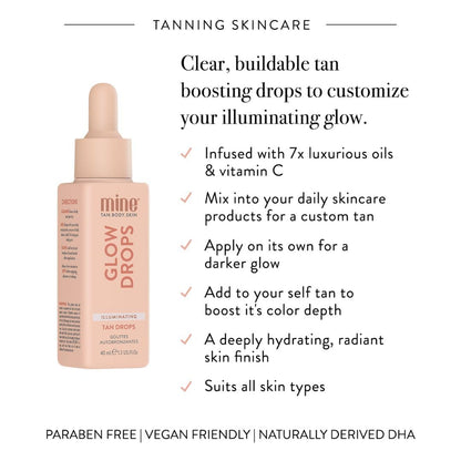 MineTan Facial Tanning Skincare | Facial Self Tan Collection - Glowy Dark Tan Results, Use Daily to Build Your Bronze, Vegan Friendly, Cruelty Free
