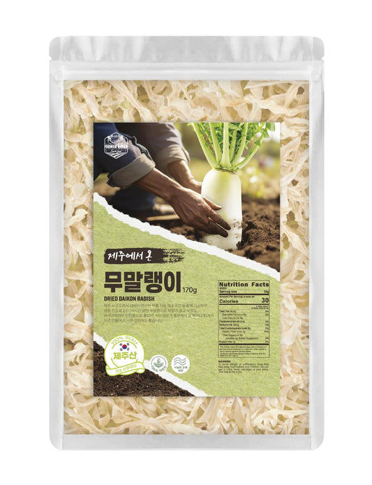 Dried Radish Strips 무말랭이 Korean Sun-Dried Daikon, Naturally Sweet & Chewy Texture, No Additives, Ideal for Kimchi, Stir-Fry & Side Dish, 6 oz / 170 g
