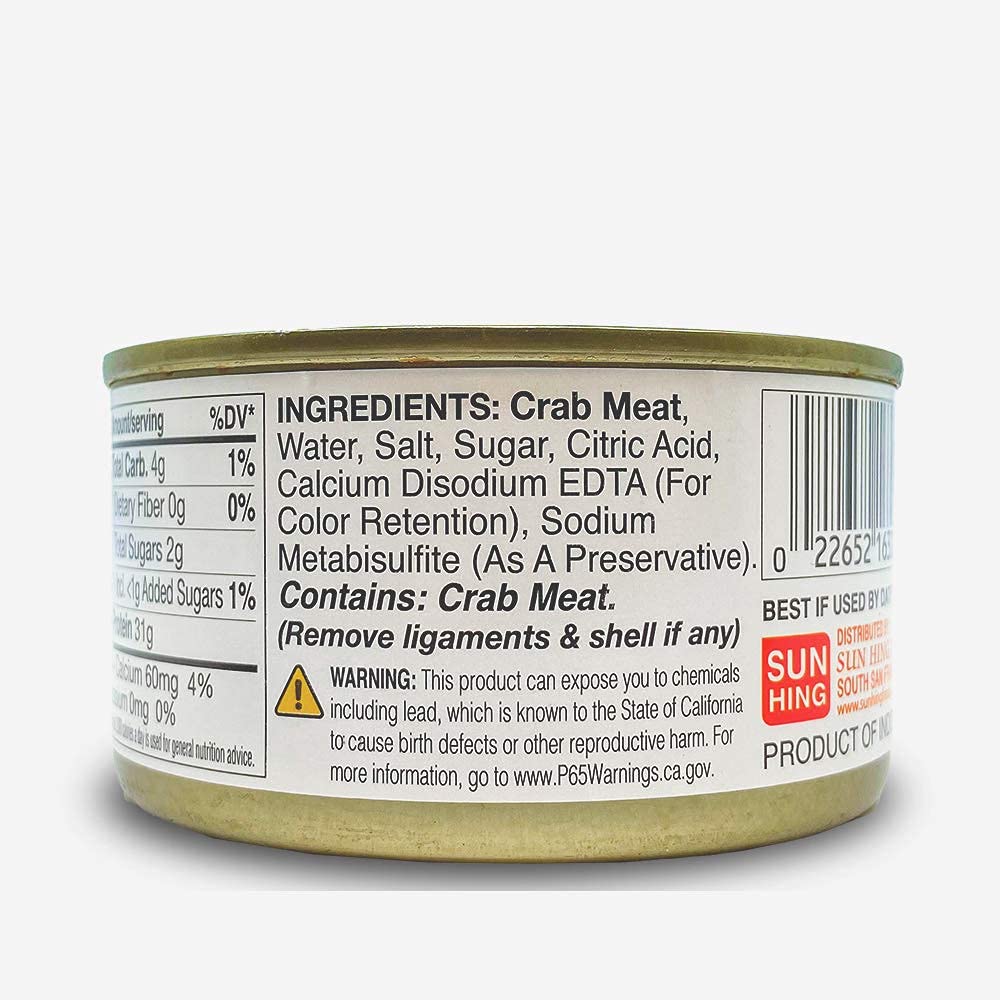 Flower Brand Premium Select Crab Meat Canned Gluten Free Food, High Protein （Pack of 6）