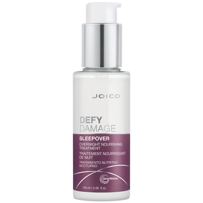 Joico Defy Damage Sleepover Overnight Nourishing Treatment | Instantly Softens & Smooths | Strengthen Bonds | Reduce Breakage & Split Ends | No Rinse Formula | With Arginine & Keratin