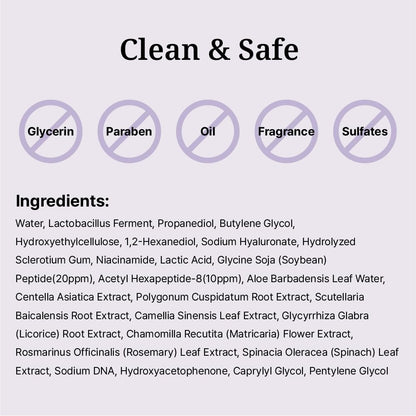 Vegan Peptide Gel | Intimate Recovery Gel | Hydration & Comfort | With Peptide, Niacinamide & Lactobacillus (0.06 Fl Oz (Pack of 10))