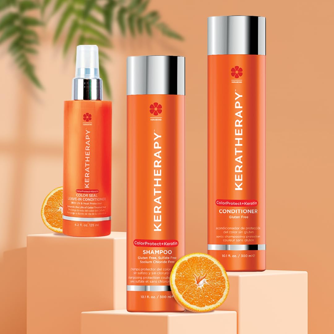 KERATHERAPY Color Seal Leave-in Conditioner Spray, 4.2 fl. oz., 125 ml – with Kerabond Technology including Keratin, Argan Oil, Collagen Amino Acids and Jojoba Oil, with intense UV and Heat protection