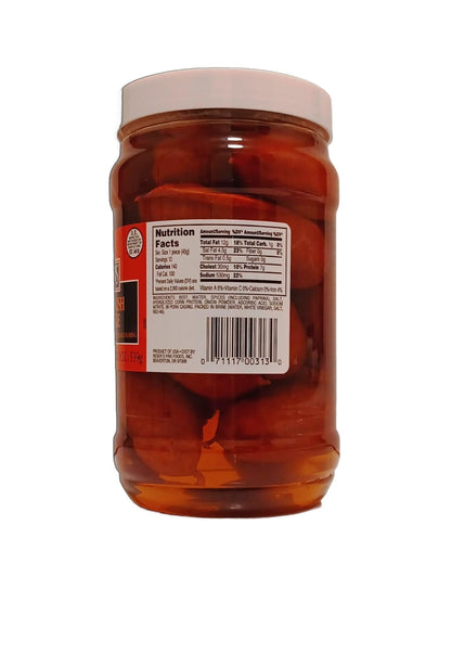 Reser's Hot Pickled Beef Polish Sausage Quart Jar 19 OZ.