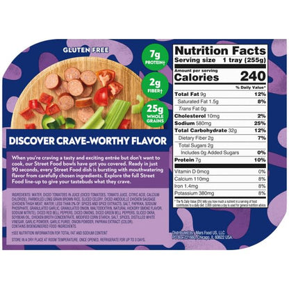 BEN'S ORIGINAL Street Food Gumbo with Chicken Andouille Sausage, Prepared Entrée, Microwavable Heat-&-Eat Bowl in 90 Seconds, 9 oz (Pack of 6)