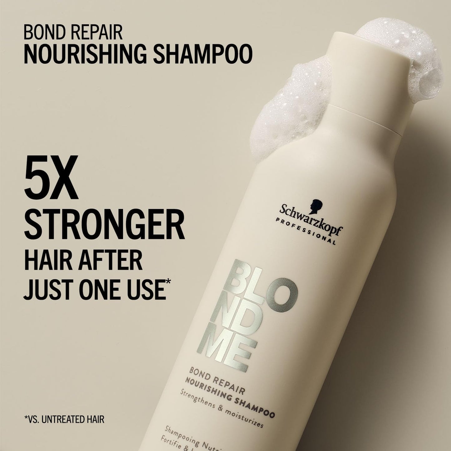 BlondMe Bond Repair Nourishing Shampoo for Blonde Hair| Adds Moisture and Softness | Strengthens, Repairs, & Prevents Breakage |For Blonde, Lightened, & Grey Hair