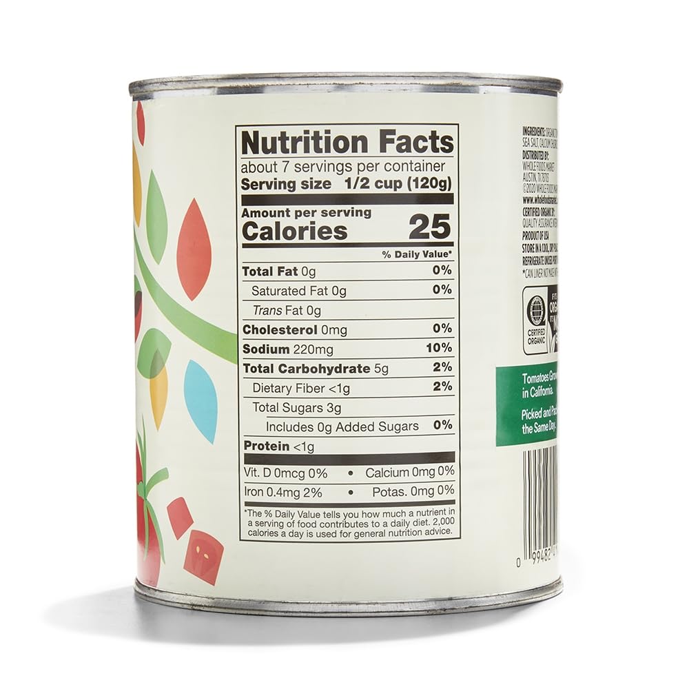365 by Whole Foods Market, Organic Diced Tomatoes, 28 Ounce